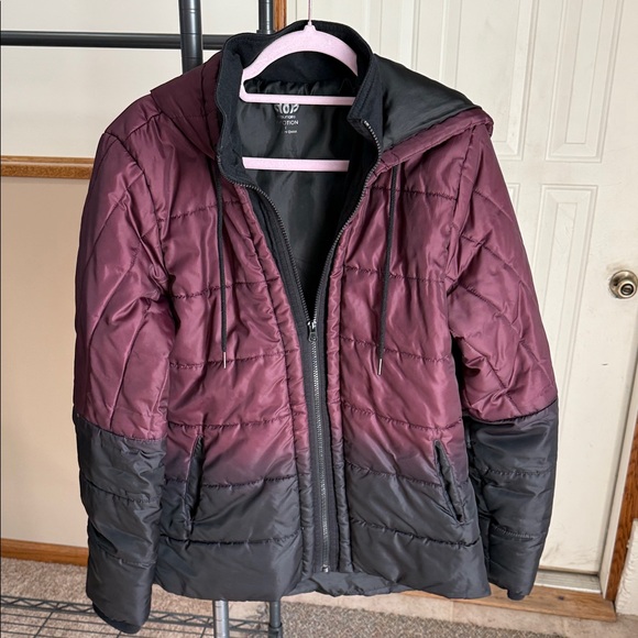Maurice’s Stylish Two-Tone Puffer Jacket Large - Picture 1 of 4